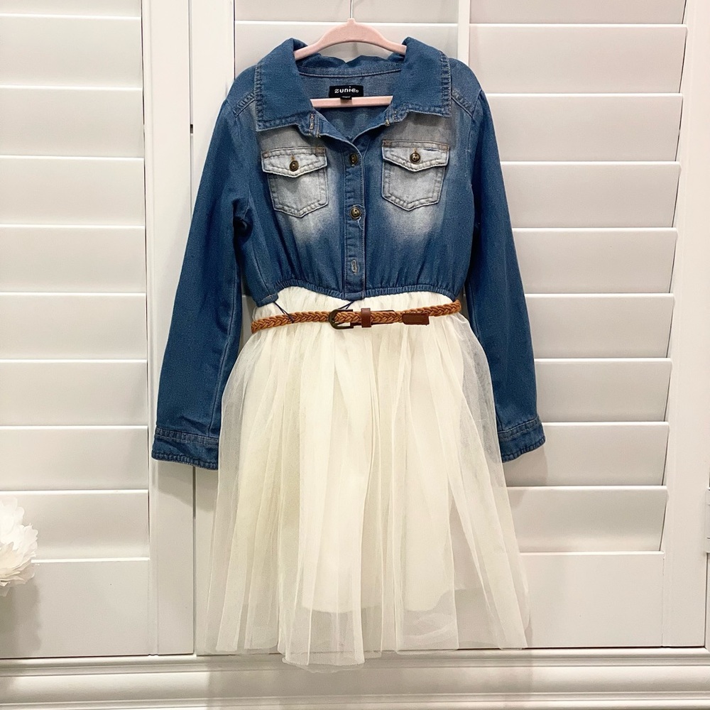 Denim and Tulle Zunie size 6 dress